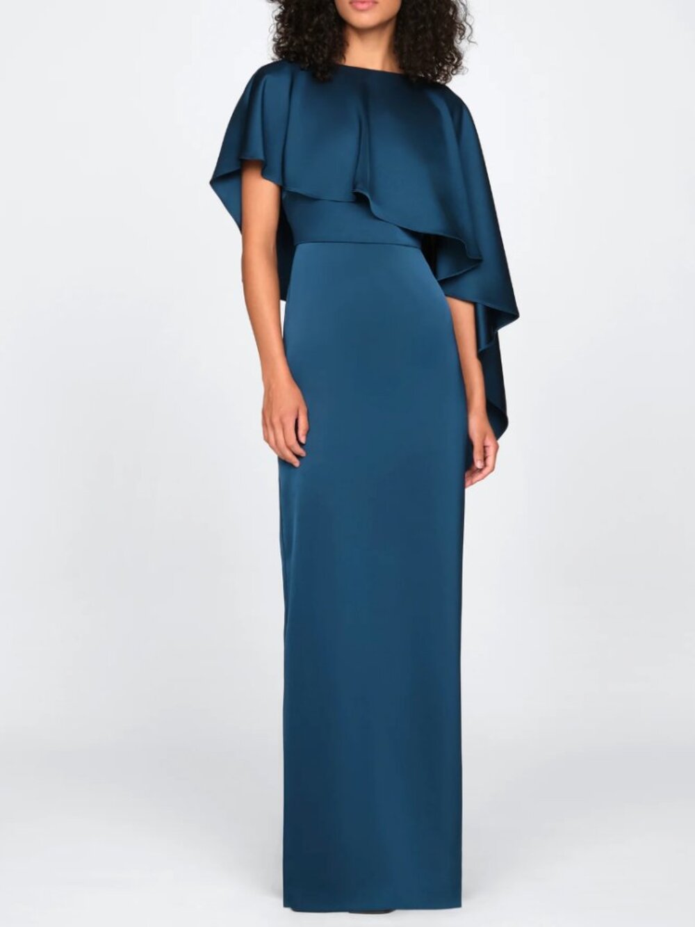NWT Theia Karis Cape Column Gown size 14